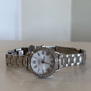 GUESS Allure Stainless Steel Bracelet Watch with Analog Roman Numerals